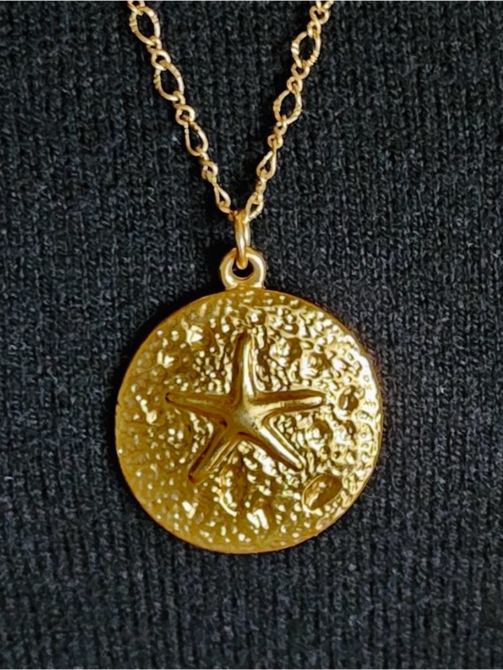 J. Crew Sand Dollar Pendant Necklace in Gold Clean Beauty Minimalist Classic